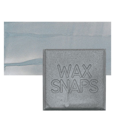 Enkaustikos Wax Snaps Encaustic Paints - Super Silver Pearl, 40 ml cake