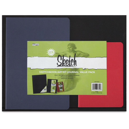 Black Sketchbook Kit 4 Sketchbooks With Black Cartridge Paper Kit. 