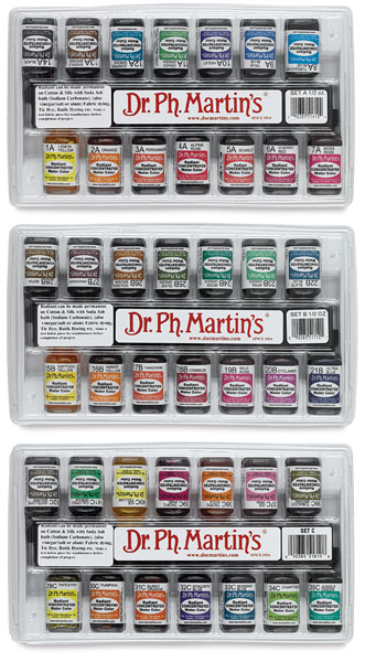 Dr. Ph. Martin's Radiant Concentrated Watercolor Set - 1/2 oz, Set of 14,  Assorted, Set C