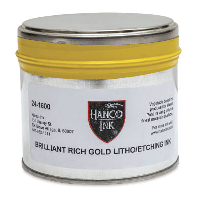 Hanco Standard Palette Litho Ink - 1 lb, Brilliant Rich Gold