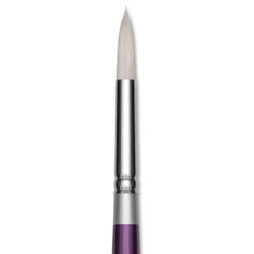 Open in modal - Silver Brush Silver Silk 88 Synthetic Brush - Short Handle, Round, Size 12, close-up