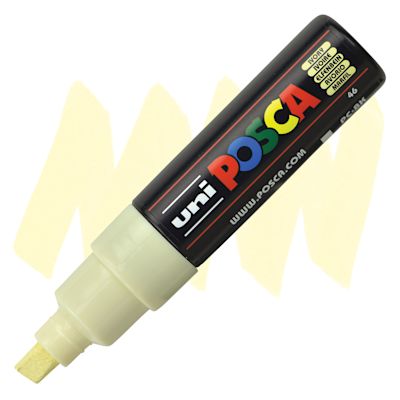 Uni Posca Paint Marker - Ivory, Broad Chisel, 8 mm | BLICK Art Materials