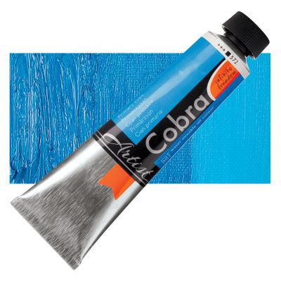 Royal Talens Cobra Water Mixable Oil Color - Primary Cyan, 40 ml tube