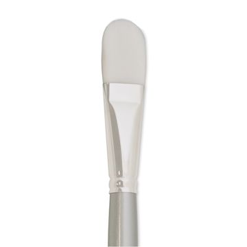 Open in modal - Silver Brush Silverwhite Synthetic Brush - Filbert, Long Handle, Size 12 close up