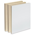 American Easel Wood Painting Panel - 9" x 12", Pkg of 3 Panels, Two Unprimed and One Primed