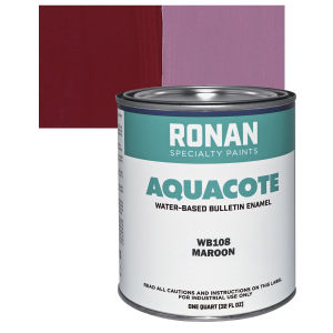Ronan Aquacote Water-Based Acrylic Color - Maroon, Quart