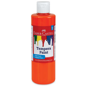 Faber-Castell Tempera Paint - Orange, 8 oz Bottle