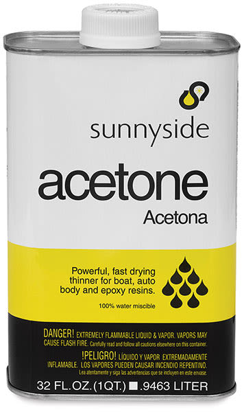 Sunnyside Acetone - Front view of can of acetone
