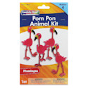 Creativity Street Pom Pon Animal Kit - Flamingos, Set of 4