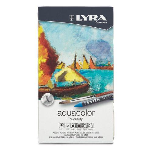 Lyra Aquacolor Wax Crayons - 24 Water Soluble Crayons for Professional —  CHIMIYA