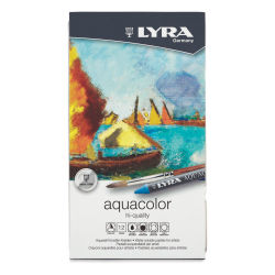 Lyra Aquacolor Crayon Set - Top view of Set of 12 Assorted Colors package