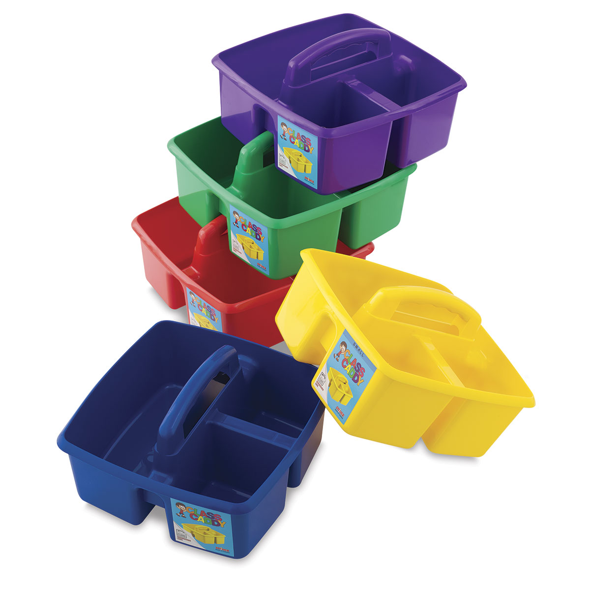 Storex Classroom Caddy, Set of 5, Assorted Colors