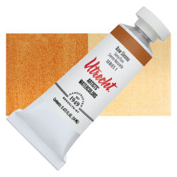 Utrecht Artists' Watercolor Paint - Raw Sienna, 14 ml, Tube with Swatch
