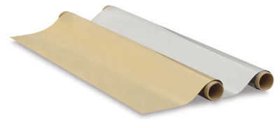 Grafix Metallized Dura-Lar - Slightly unrolled and angled Gold and Silver Rolls