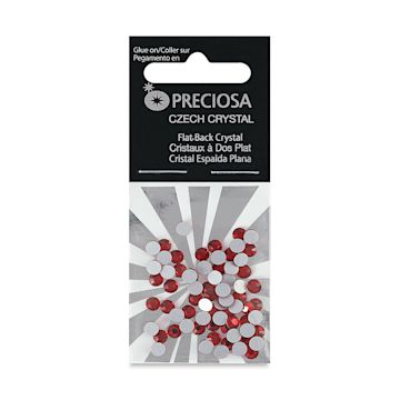 Open in modal - John Bead Preciosa Flat Back Crystals - Light Siam, Pkg of 72