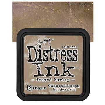 Open in modal - Ranger Distress Ink Pad - Frayed Burlap pad and swatch