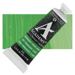 Grumbacher Academy Oil Color - Permanent Green Light, 37 ml tube