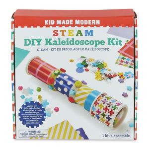 Kid Made Modern STEAM DIY Kaleidoscope Kit (Front of packaging)