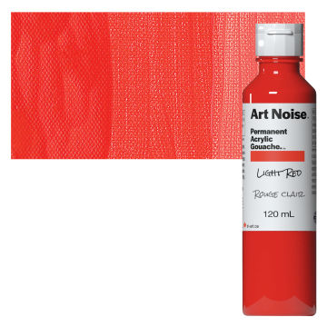 Tri-Art Art Noise Permanent Acrylic Gouache - Light Red, 120 ml, Bottle with swatch
