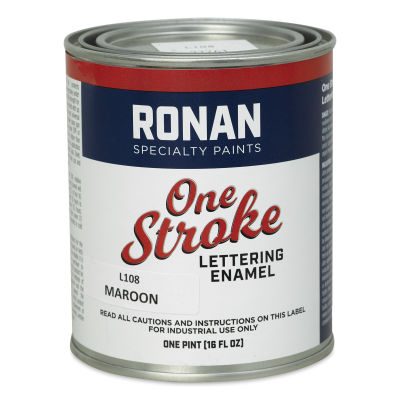 Ronan One Stroke Lettering Enamel - Maroon, Pint (Front)