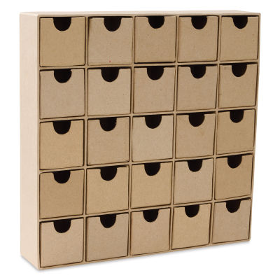 DecoPatch Paper Mache Multi Drawer Shelf, front