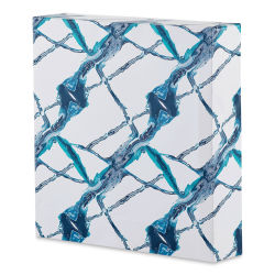 ArtLifting Gift Wrapping Paper Roll - Molecular Channel Blocker, gift box at an angle
