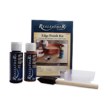 Realeather Acrylic Edge Finish Kit - Components of kit 
