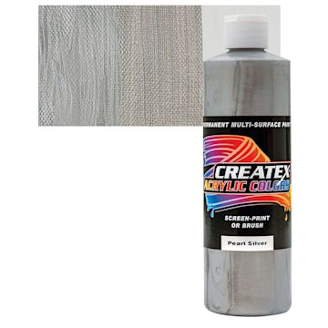 Open in modal - Createx Acrylic - Pearlescent Silver, Pint and swatch
