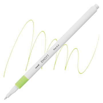 Open in modal - Uni Emott Fineliner - Light Green pen and swatch