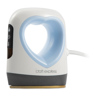 Craft Express Mini Heart Heat Press (angled view)
