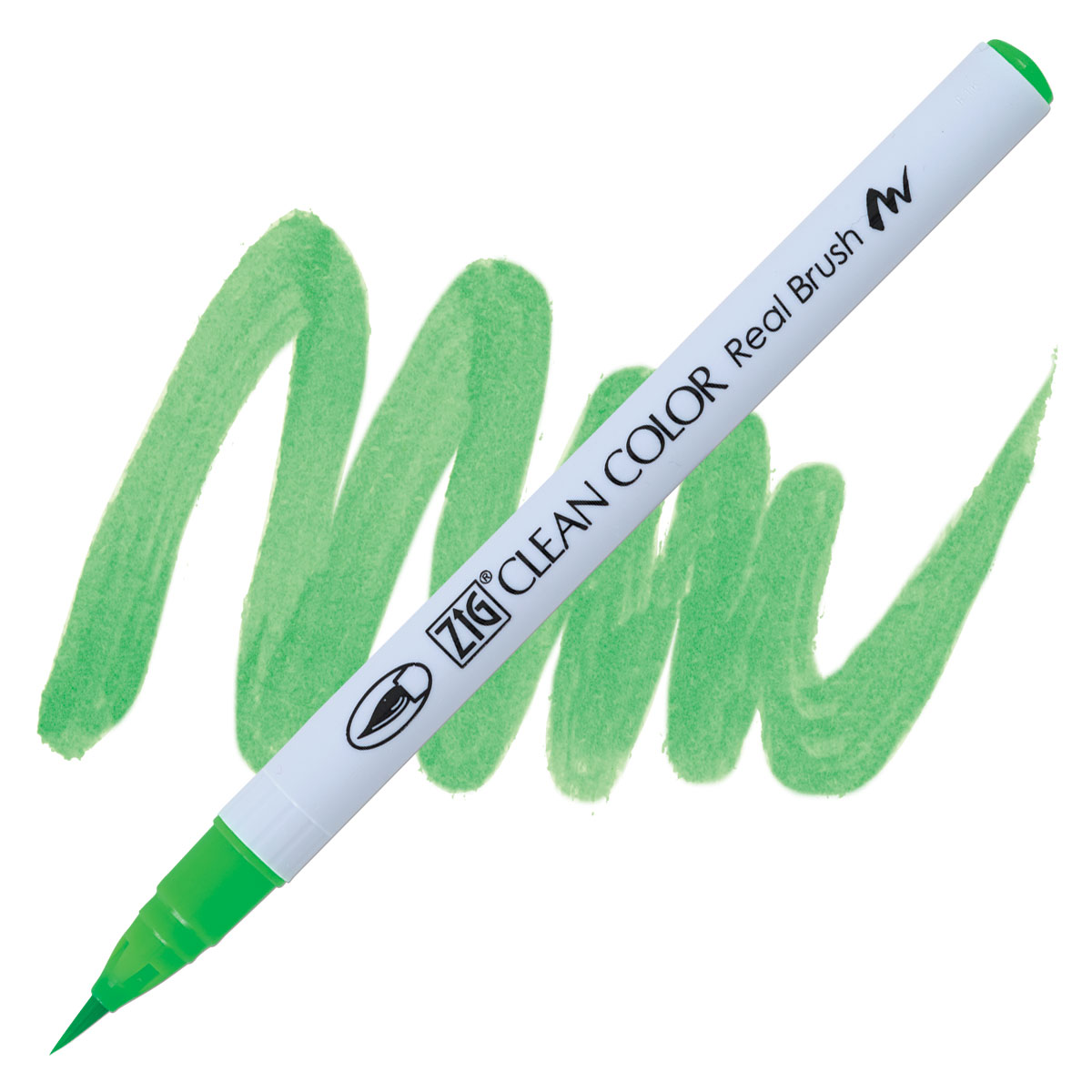 punk緑 Kuretake Zig Clean Color Real Brush Pen - Fluorescent Green