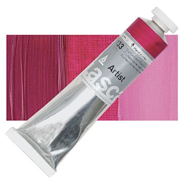 Open in modal - Lascaux Artist Acrylic - Quinacridone Rose Deep, 45 ml tube and swatch