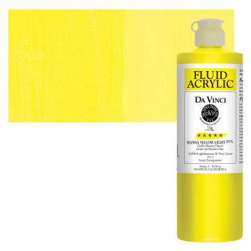 Da Vinci Fluid Acrylics - Hansa Yellow Light, 16 oz bottle