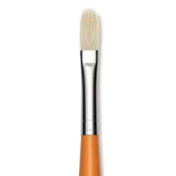 Isabey Chungking Interlocking Bristle Brush - Filbert, Long Handle, Size 4