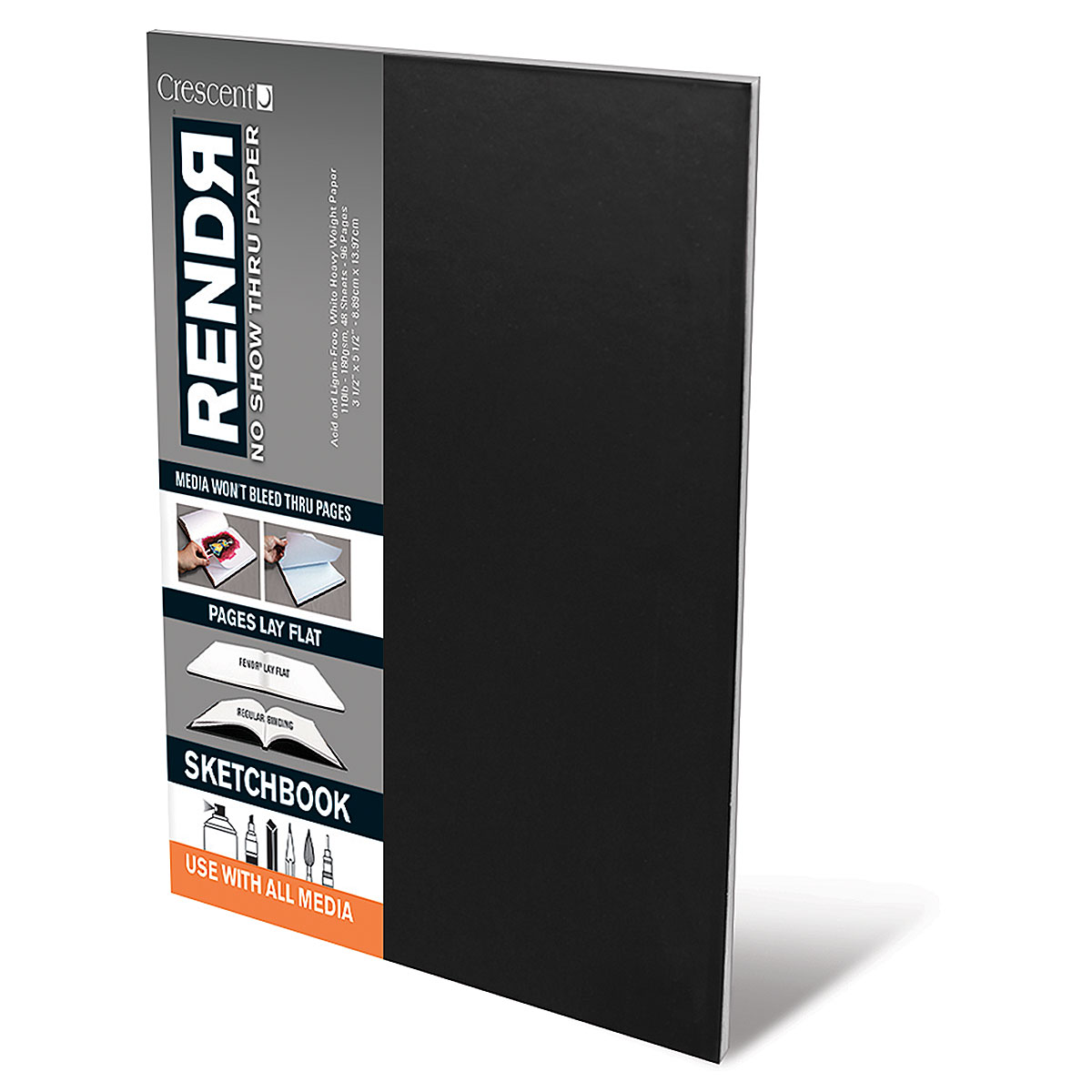 Crescent Creative Products RENDR Lay-Flat Soft Cover Sketchbook, 8.5-Inch  by