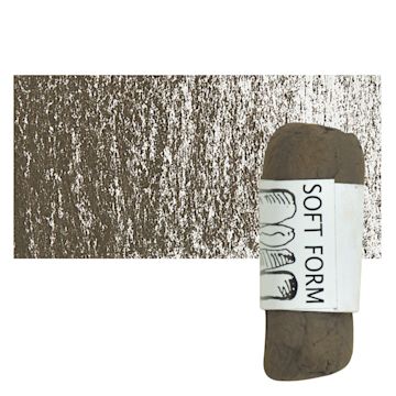 Open in modal - Townsend Artists' Soft Form Pastel - Raw Umber (Dark) pastel and swatch