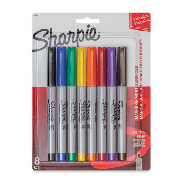Sharpie Ultra-Fine Point Marker - Assorted Colors, Set of 8, front of the packaging
