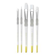 Royal & Langnickel Soft Grip White Taklon Brushes and Set