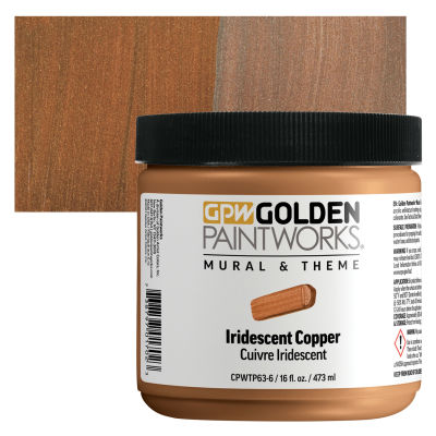 Golden Paintworks Mural and Theme Acrylic Paint - Iridescent Copper, 16 oz, Jar