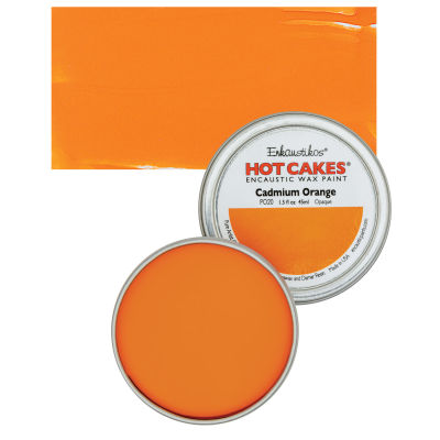 Enkaustikos Hot Cakes Encaustic Wax Paint - Cadmium Orange, 45 ml tin