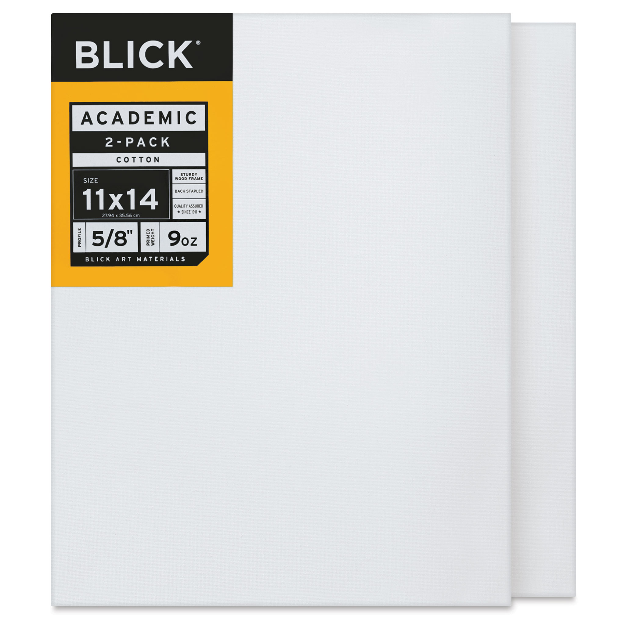 Blick Studio Black Cotton Canvas - 11 x 14, Traditional Profile