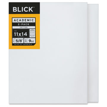 Blick Academic Cotton Stretched Canvas Pack - 11" x 14", Pkg of 2