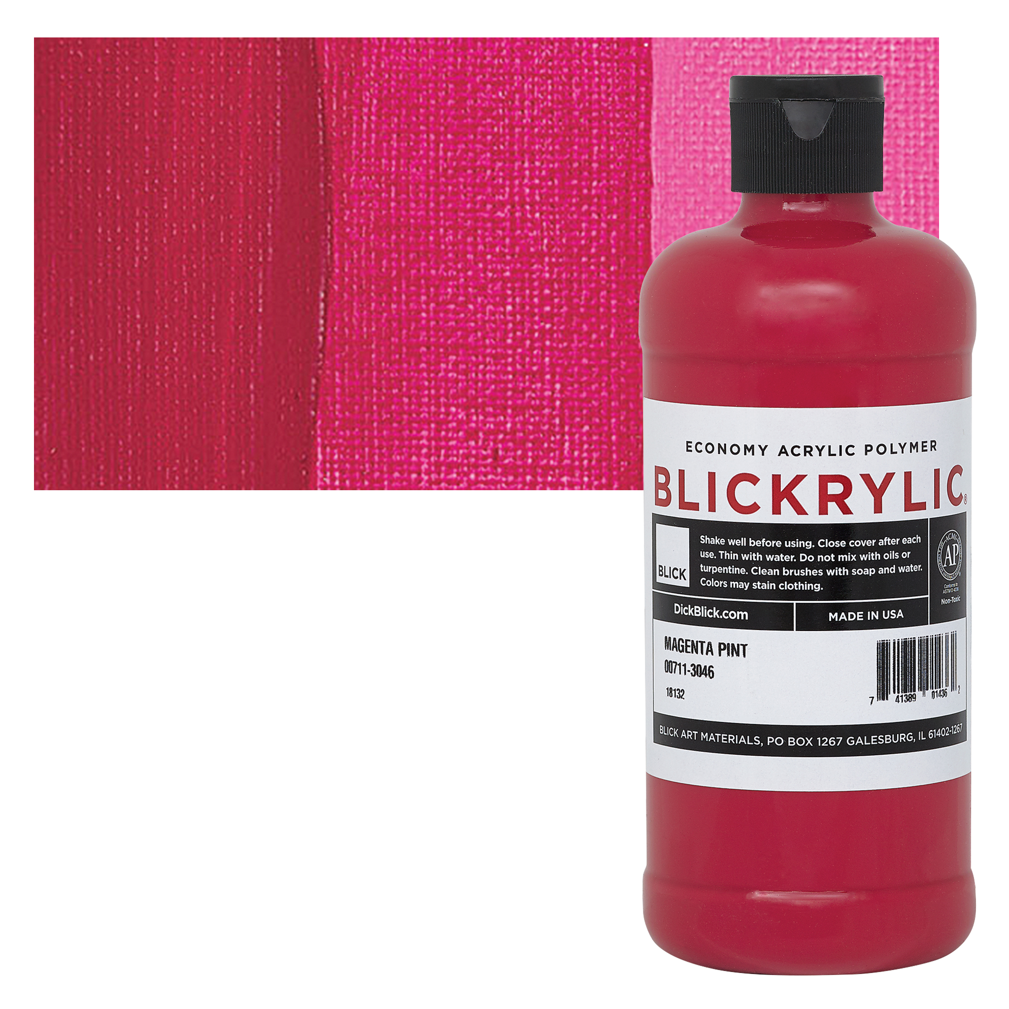 Blickrylic Student Acrylics - Basic Color Set, Pack of 6, Pints