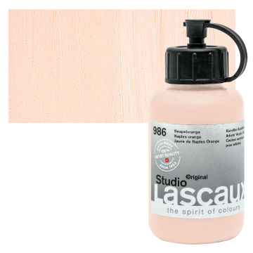 Lascaux Studio Acrylics - Naples Orange, 85 ml bottle