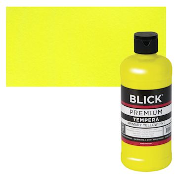 Open in modal - Blick Premium Grade Tempera - Primary Yellow, Pint and swatch