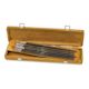 Escoda Prado Tame Synthetic Brush Set - Long Handle, Set of 6, brushes inside wooden case