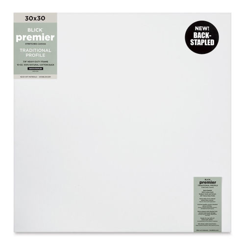 Blick Premier Cotton Canvas - Back-Stapled, 7/8 Traditional Profile, 30 x  30