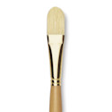 Raphaël D'Artigny Interlocked White Bristle Brush - Filbert, Long Handle, Size 20