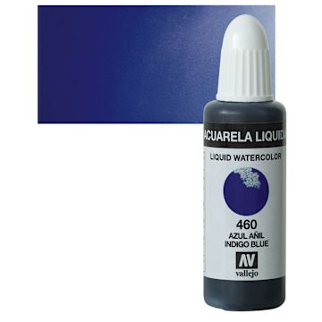 Open in modal - Vallejo Liquid Watercolor - Indigo Blue, 32 ml and swatch