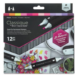 Spectrum Noir Classique Markers - Front of package of set of 12 Floral markers